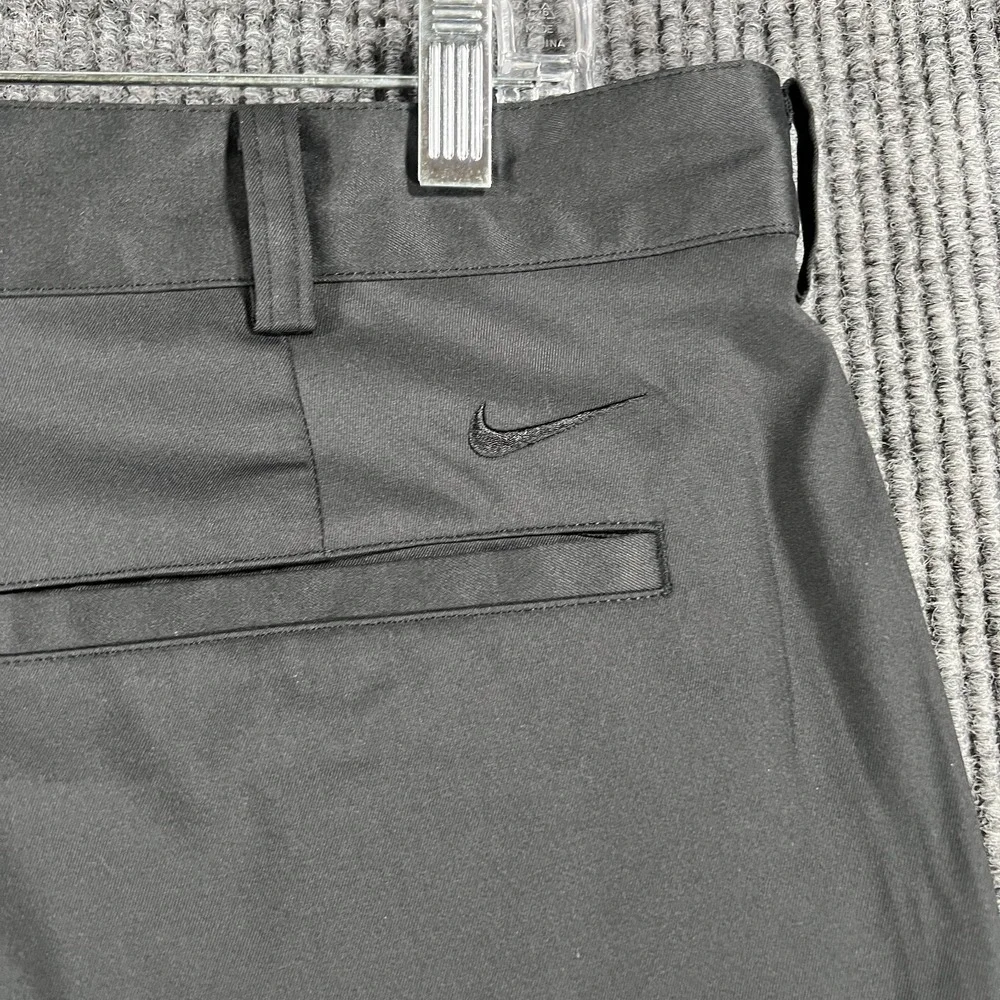 Nike Golf‎ Pants Mens 34x34 Black Chino Dri Fit Performance Outdoor Lightweight